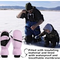 Miniatyrbild 2 av 8: Snowboard- och Skidhandskar | Vattentäta Anti-Halk Vinterhandskar för Män - Perfekta för Cykling, Vandring Pink C