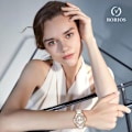 Miniatyrbillede 2 af 7: Dames Analogt Kvartsur Armbåndsur i Rustfrit Stål med Fuldt Diamantbesætning - Vandafvisende, Lysende, Elegant Kvadratisk Diamantur - Hvid White
