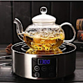 Miniatyrbilde 4 av 4: 1000 ml glasstekanne med infuser, egnet for løst te, bruk på komfyrtopp 1000ml/35oz