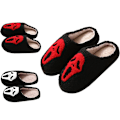 Miniatyrbild 9 av 10: Ghost Face Tofflor Pumpa Tofflor Halloween Tofflor RÖDA 8 röda red 8