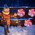 Pikkukuva 4 / 7: Pyhän Martinin Lyhtyjen Valmistussarja - Kannettava Lyhty Tikulla Lapsille, Juhliin & Juhlakoristeluun Heart shaped powder