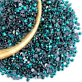 Miniatyrbild 2 av 4: 6000 st Hotfix Blå Zirkon Rhinestones för Hantverk, SS10 (2,7-2,9 mm) Blue Zircon SS10