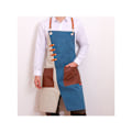 Miniatyrbild 4 av 5: Trädgårdsförkläde jeansförkläde midjeoverall förkläde unisex (axelrem grågrön