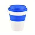 Miniatyrbillede 1 af 7: 1. st, 13,5 oz resekaffekrus med låg - Slidstærk PP-plastkrus til sommerdrinks og rejsetilbehør - Perfekt fødselsdagspresen Blå
