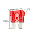 Miniatyrbillede 1 af 3: 50 stk. 10 Amp ATC Bladsikringer - Bilstikninger til Bil & Lastbil Fuse