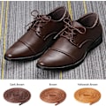 Miniatyrbillede 2 af 4: Voksbehandlede Runde Snørebånd 3/32\", Tynde Formelle Snørebånd til Mænd/Kvinder, Mørkebrun/Brun, 40\" Dark Brown Brown Yellowish-brown 40"-3 Pairs