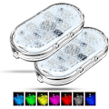 Pikkukuva 1 / 5: 2 kpl sisäänrakennettu sisävalaistus 5v led kosketus langaton sisävalo RGB 7 väriä säädettävä ladattava mobiili USB kosketus Valkoinen White