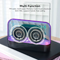 Pikkukuva 3 / 10: Bluetooth-kaiutin Stereo Subwoofer Muistikorttoisto Läpinäkyvä Kannettava Langaton Kaiutin Värikkäällä LED-valolla