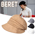 Miniatyrbilde 4 av 10: Personlig myk bredbremmet åttekantet lue Vinter Hold varm Kaldtett luer for fotturer utendørs Beige Beige