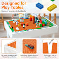 Miniatyrbillede 3 af 8: Byggeplade, 4 stk. klassiske baseplader, 25,5 x 25,5 cm, bundplade, kompatibel med alle større mærker, byggesæt til børn 4 st orange