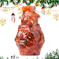 Pikkukuva 8 / 8: Kristalli Lumimieshahmo - 3D Joulu Miniatyyri, Punainen Agati Red agate