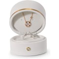 Miniatyrbillede 2 af 5: Læder Ringæske Forlovelsesforslag Bryllup Ring Gaveæske Multifunktionel Smykkeskrin Ørering Halskæde Gaveæske 1 stk white