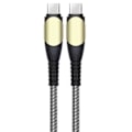 Miniatyrbild 1 av 4: CQBB 60W snabb USB-C till USB-C-kabel för Samsung S23 Ultra S23+ S22 Ultra S21 FE S21 Ultra S20 S10 - Förstärkt nylon 1M Grå