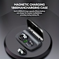 Pikkukuva 2 / 7: Nya S19 Tws In-Ear Hi-Fi Stereo Langattomat Kuulokkeet, Kuulokkeet Pelikäyttöön Iphone/Android, 800mAh Kotelo, (30mAh*2 Kuulokkeet) Musta