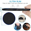 Pikkukuva 5 / 5: Trådlös laddare 15W Universal Qi Laddningsplatta, Induktionsladdare Kompatibel med iPhone 12/11 /11 Pro/XS/XS Max/XR/X /8/8 Plus, Samsung Galaxy S10 /