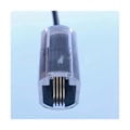 Miniatyrbilde 1 av 5: 4 stk telefonkabelavtrassler Rj9 4p4c 360 graders utvidet roterende anti-t-vinkel svart telefonkabel fast kabel