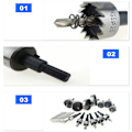 Miniatyrbillede 5 af 5: 2 stk. HSS 6542 Hurtigstål Hullsav, Hullsav til snit i træ, gipsplader, krydsfiner, aluminium, blik, egnet
