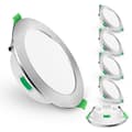 6-pack 5W Ultratunna Dimbara LED-Downlights CCT 75-85mm Utskärning Nickel—max