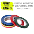 Miniatyrbillede 5 af 5: Whiteboard-tape, 8-pak, forskellige farver, tynd tape til tør-sletningstavle, Whiteboard-tilbehør, Er