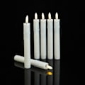 Miniatyrbilde 3 av 5: 6-pakning 17,5 cm flimrende flammeløse lys (beige) med fjernkontroll