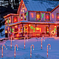 Miniatyrbilde 8 av 8: Polka Pig Utendørs Julelys, Blinkende LED Solcellehagelys (Sett med 16) Set of 16 x 48 cm