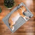 Miniatyrbillede 4 af 8: Vaskbar Hundesofa, Behagelig Ortopædisk Seng til Små til Mellemstore Hunde Light grey L 40 x D 8 x H 8 cm