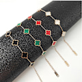 Miniatyrbilde 2 av 7: Modesmykker Titanstål Armbånd Firkløver A7