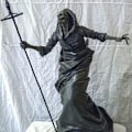 Miniatyrbillede 4 af 5: Halloween Skeletvægter Skulptur Grim Reaper Statue Gotisk Skulptur Harpiks Håndværk