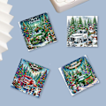 Miniatyrbild 3 av 8: 12/8/6/4-pack DIY Diamantkonst Julgranskortsset, Handgjorda Kristallkonstkort HK059