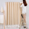 Pikkukuva 1 / 6: 1. Mode Enkel Solid Färg No-Punch Blackout Gardiner, Söt Och Bärbar Massiv Pasta Typ, Lämplig För Vardagsrumsrum Sovrum Beige 200cmx150cm