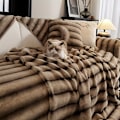 Pikkukuva 3 / 7: 1:a Imiterad Mink Plysch Sofföverdrag, Husdjursvänlig Sofföverdrag, Tjock Plysch Halkfri Soffa Under