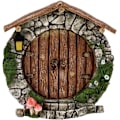 Miniatyrbillede 1 af 8: Miniature Fe-Havegårdsdør - Udendørs Fe-Hus til Træer & Havefigurer (Én Størrelse, A) a One size