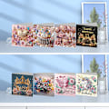 Miniatyrbild 5 av 8: Handgjorda Diamantkonst Julgratulationskort-set, 12/8/6/4-pack, DIY Kristallkort HK044