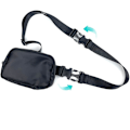Miniatyrbilde 1 av 4: Fanny Pack Belteforlenger Justerbar Elastisk Stropp for Skuldervesker, 2-pakning (Svart) Everywhere Extender Belt -1.5inch
