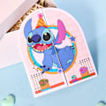 Pikkukuva 2 / 7: Stitch juhlii syntymäpäivää onnittelukortti luova pariovinen pop up 3D-kortti Boojiboo & Angel syntymäpäiväkortti syntymäpäivälahjat GXT-018