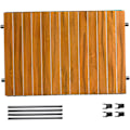 Miniatyrbild 1 av 8: Vagnsbordsstopp 21,6x29,5 tum aluminiumlegering tung vikning vagnbord toppfästen bärbar vagn bord för camping picknick grill, trä färg utomhus levande träfärg