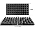 Miniatyrbillede 4 af 4: 6-pak selvklæbende lydisoleringsskum plader, 24 tommer x 12 tommer x 2 tommer akustiske skumplader pyramide A