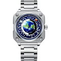 Miniatyrbillede 1 af 8: Mænd Kreative Ure Unikke Hænder Armbåndsur Analog Kvarts Firkant Ur ERD Dial Mode Design Rustfrit Stål Til Mænd Blå Hvid A Blue White A