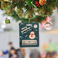 Miniatyrbillede 2 af 8: Sjov Julepengeholder Ornament, Træpengeholder til Træpynt, Sæt C C