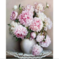 Miniatyrbild 1 av 4: Oljemålning efter nummer, DIY handmålade blommor bilder Canvas SQBB
