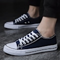 Miniatyrbilde 3 av 7: Nye Canvas Sko Menn Trendy Sko Menn Casual Par Sko Studenter Koreansk Stil Lace Up Low Cut Sneakers For Studenter A2 36