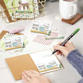 Pikkukuva 5 / 8: 2024 Metalliset Leikkaus- ja Leimaussarjat | läpinäkyvä joululeima DIY:lle, syntymäpäiville, scrapbookingille ja käsitöille | leimausmallit uutuudet 2024 (setti 2) Set 2