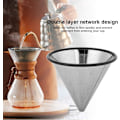 Miniatyrbillede 3 af 8: Kaffefilter, YJ‑99A3 Kaffefilter i rustfrit stål Te Coffee Dripper Kaffenetfilter