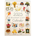 Miniatyrbild 1 av 8: 2025 Bucket List Väggkalender - 12 Månader Spiralbunden med Anteckningar och Att-Göra-Listor