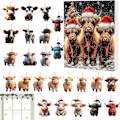 Miniatyrbillede 6 af 7: Highland Cow Julekalender 2024 - Julerækken med 24 Samleobjekter af Kalvefigurer e