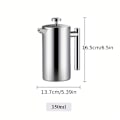 Miniatyrbild 2 av 7: 1 st rostfritt stål tekanna med filterpresskanna Dubbelväggig utomhus handbryggd kaffekanna, 350 ml 800 ml 1000 ml bryggd tekanna