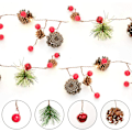 Pikkukuva 5 / 5: Bitar Julbär Holly Garland, 204cm LED-ljus Garland Julbär Kotter Garland Deko för Jul Cr