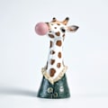 Miniatyrbild 4 av 5: Giraff Vas Resin Djurhuvud - Bubbles Blåsande Djuransikte Torr Blomstervas för heminredning