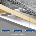Miniatyrbilde 4 av 6: 360° Rotterbar Flat Mop og Bøtte Sett med Gjenbrukbare Puter for Hardtre Gulv White + 2 rags