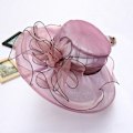 Miniatyrbillede 1 af 8: Dame solhat med netblomsterdekoration bred skygge strand S D D